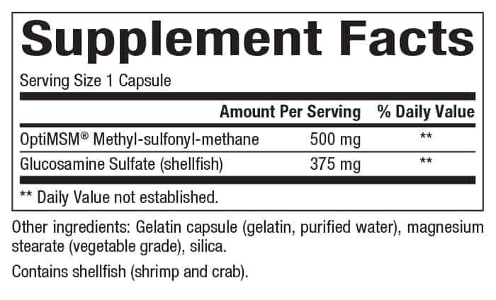 MSM & Glucosamine Sulfate Supplement for Joint Pain Relief - Supports Cartilage Health & Mobility - Ideal for Athletes, Seniors & Active Lifestyles