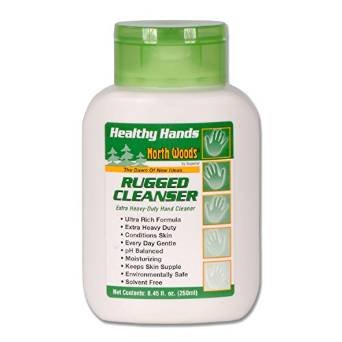 North Woods Healthy Hands Rugged - Extra Heavy Duty Hand Cleaner (Pack of 24) | Industrial Strength Hand Soap for Mechanics, Gardeners & Outdoor Workers | Tough Grease & Grime Removal