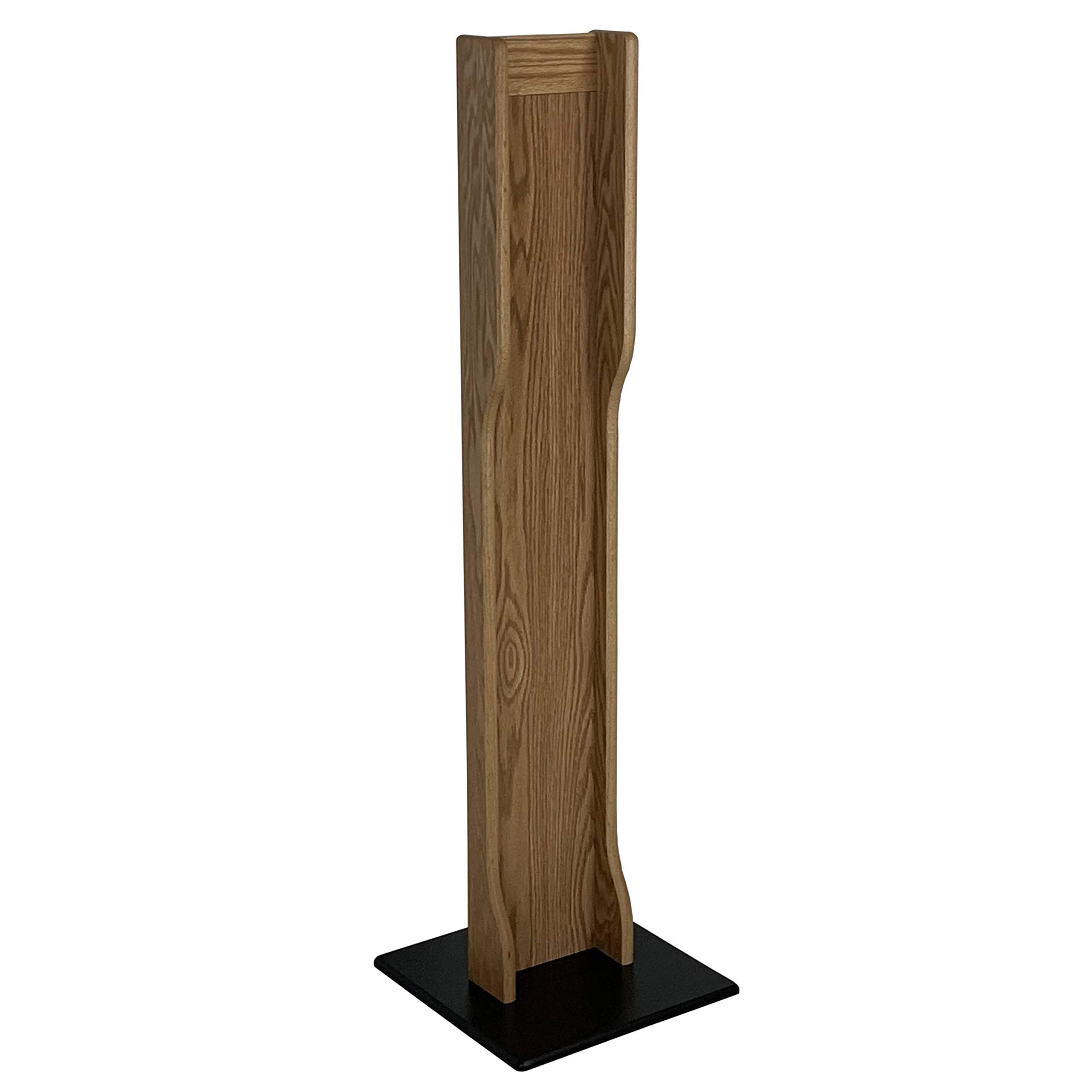 Light Oak Wooden Mallet Hand Sanitizer Dispenser Floor Stand - Touchless Sanitizer Holder for Home, Office & Public Spaces (HSS2LO) - Perfect for Restrooms, Entryways & High-Traffic Areas