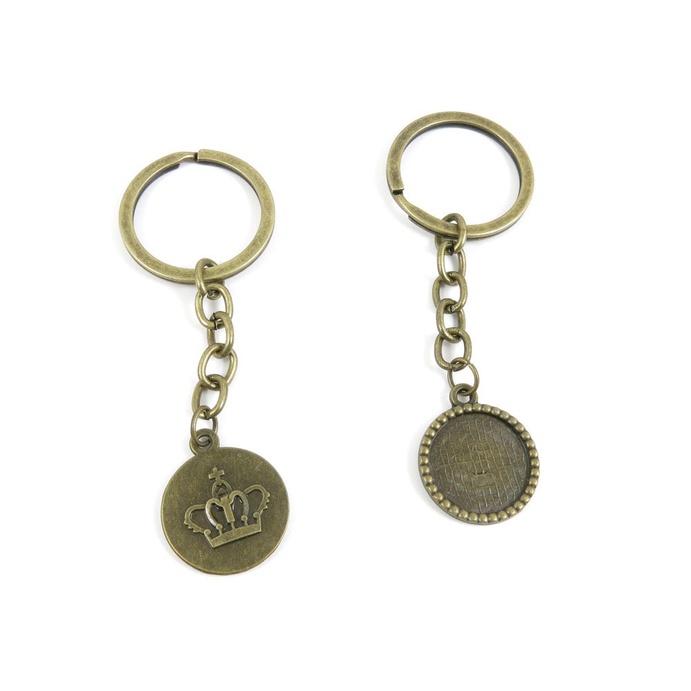 Elegant Crown Cabochon Keychain - Jewelry Keyring for Car Keys, House Keys & Key Tags | Perfect for Gifts, Key Organization & Personal Style