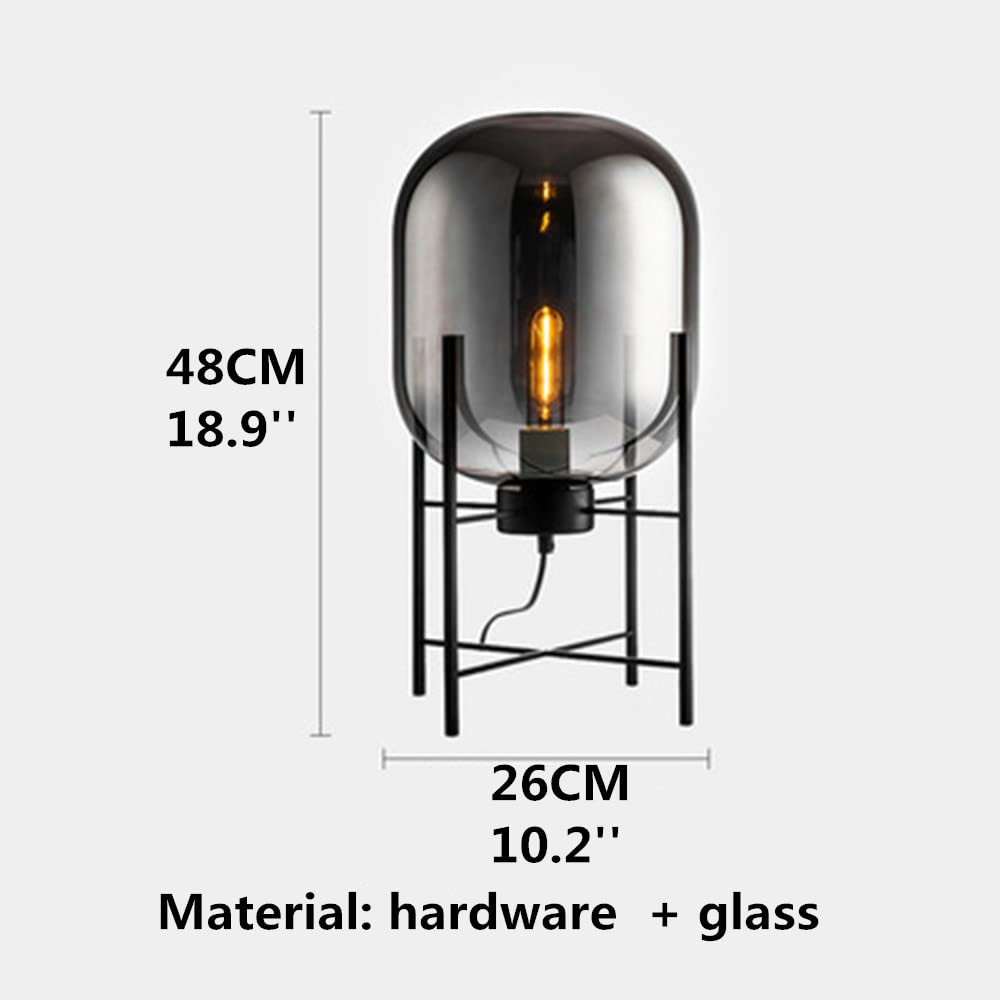 Luxury Black Postmodern Marble Glass Table Lamp - E26/E27 Base Bedside & Desk Lighting for Living Room, Bedroom, Study - Elegant Home & Office Decor with Warm Ambient Glow