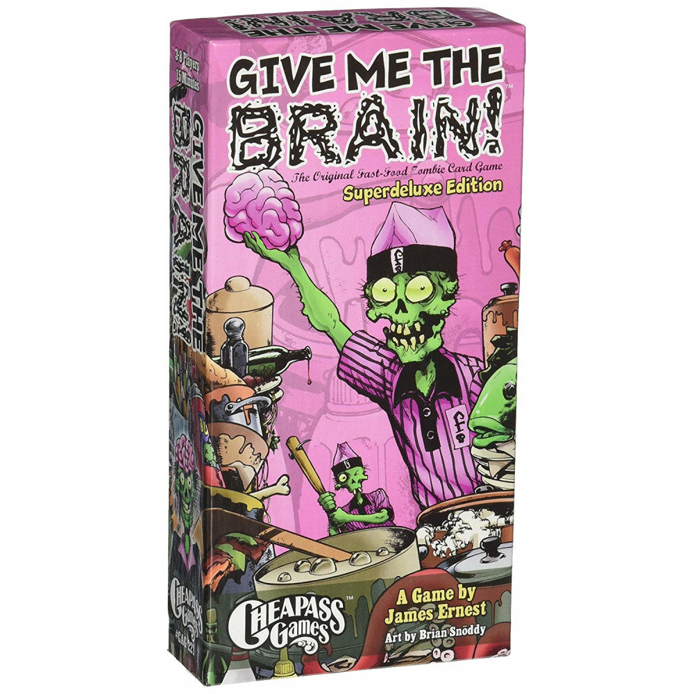 Give Me The Brain Superdeluxe Card Game by Cheapass Games - Fun Party Game for Adults & Friends - Perfect for Game Nights, Family Gatherings & Social Events