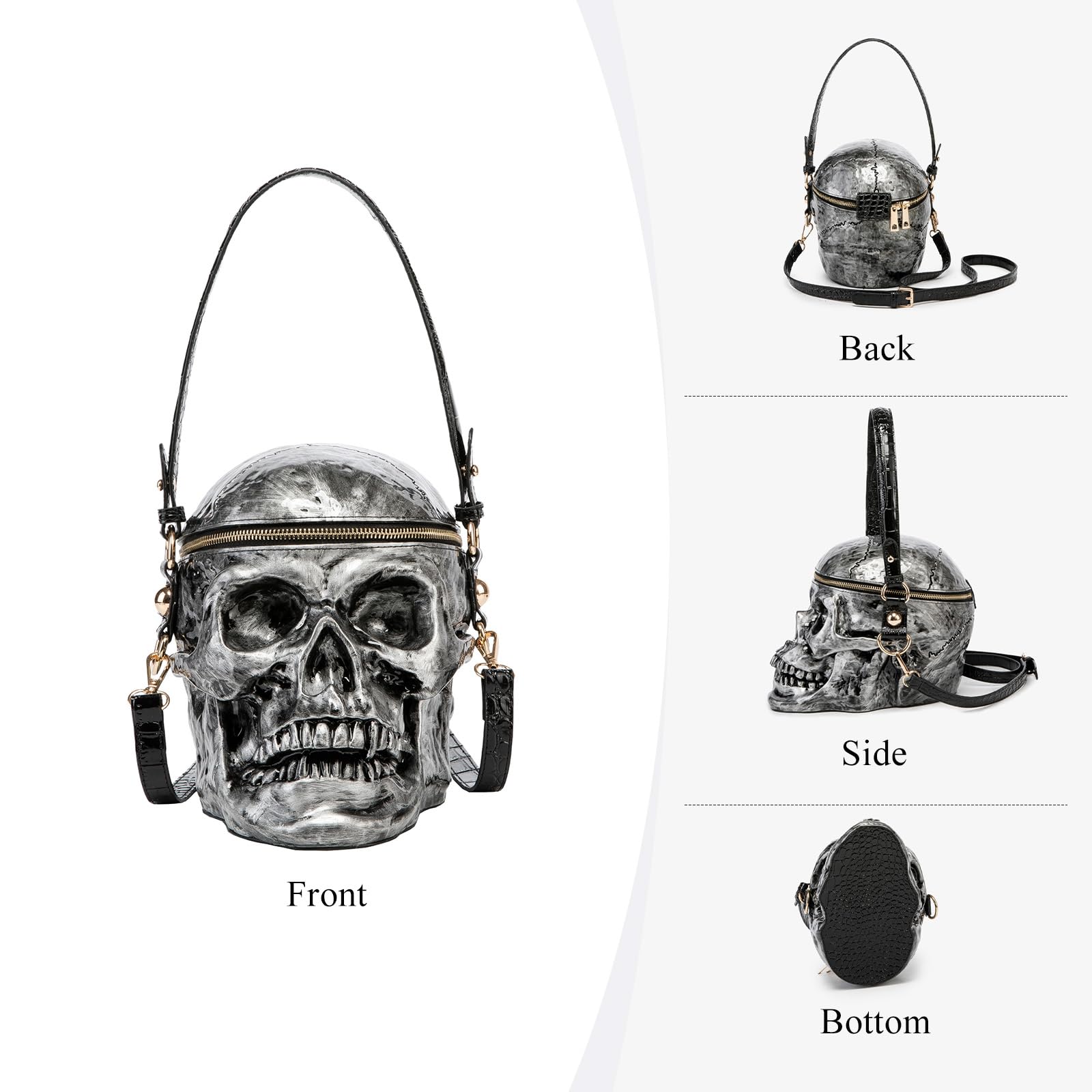 Gothic Skull Purse for Women - Unique Halloween Handbag with Skull Design, Perfect for Halloween Parties, Cosplay, and Gothic Fashion Accessories
