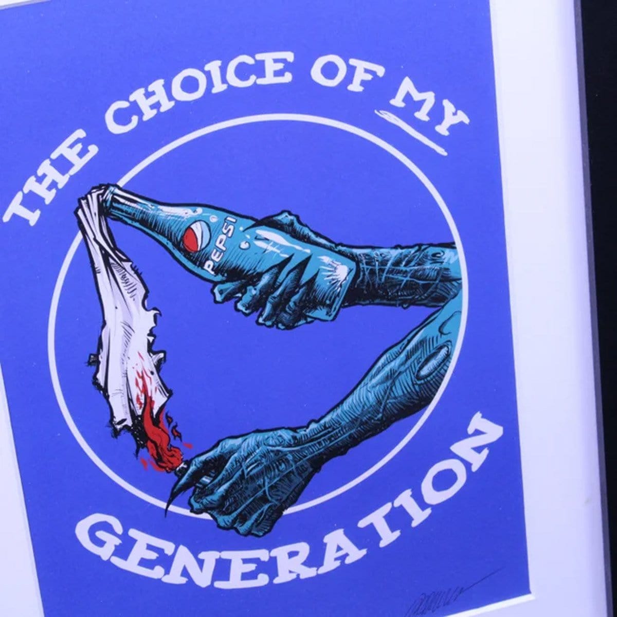 Godmachine Signed 'My Choice Molotov' Limited Edition Lithograph Print - Punk Rock Art for Home & Office Decor | Perfect for Music Lovers & Collectors