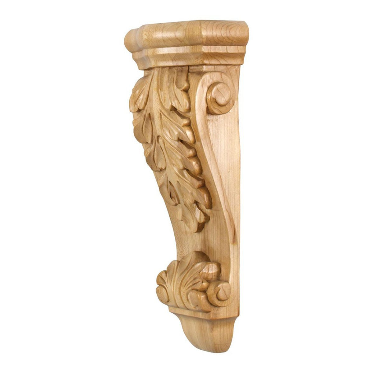 Hard Maple Low Profile Acanthus Corbel - 5.5