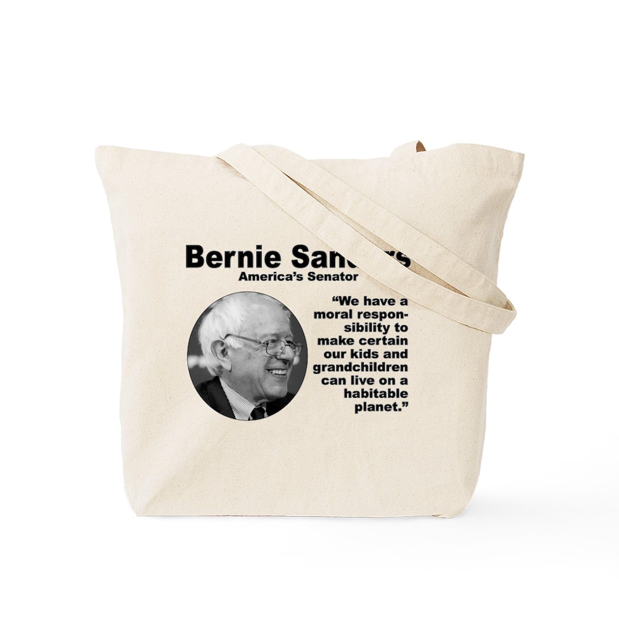Eco-Friendly Natural Canvas Tote Bag - Reusable Shopping Bag with Bernie Sanders Design | Perfect for Groceries, Beach Trips & Everyday Use