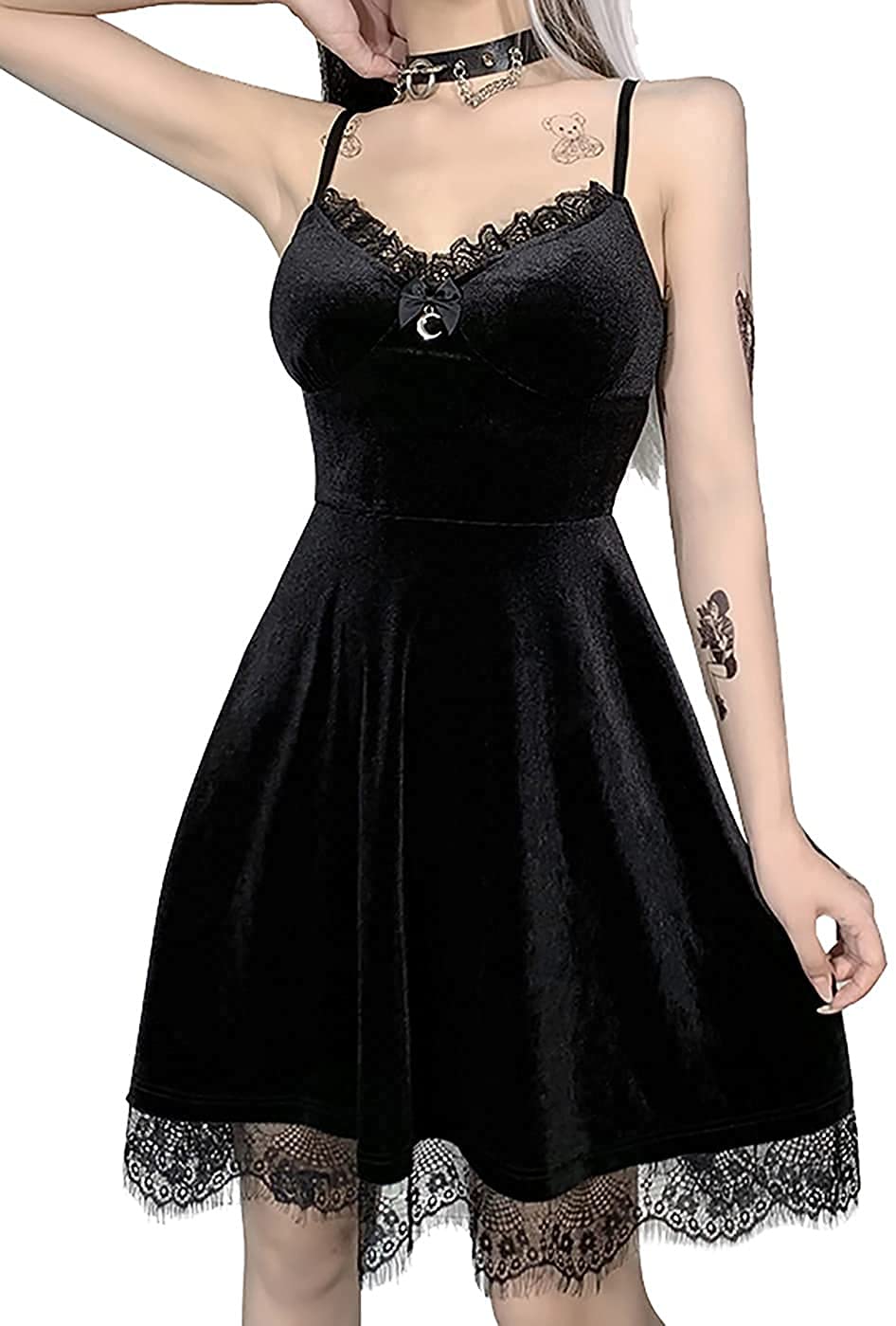Gothic Vintage Dresses for Women - Elegant Romantic Casual Goth Dress for Halloween Parties, Cosplay & Dark Aesthetic Outfits | Perfect for Gothic Lolita Fashion, Night Out & Themed Events