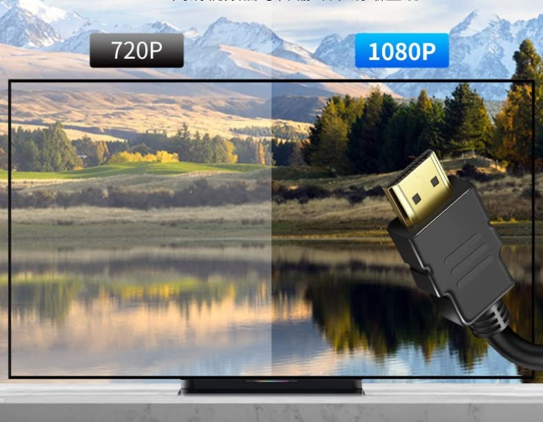 RuhZa HDMI to VGA Adapter Converter Cable 1080P (Male to Female) - Full HD Resolution for Media Players, Xbox, Projector, Computer, Laptop, TV - Compact Black Design for Home Theater, Office Presentations & Gaming Setup