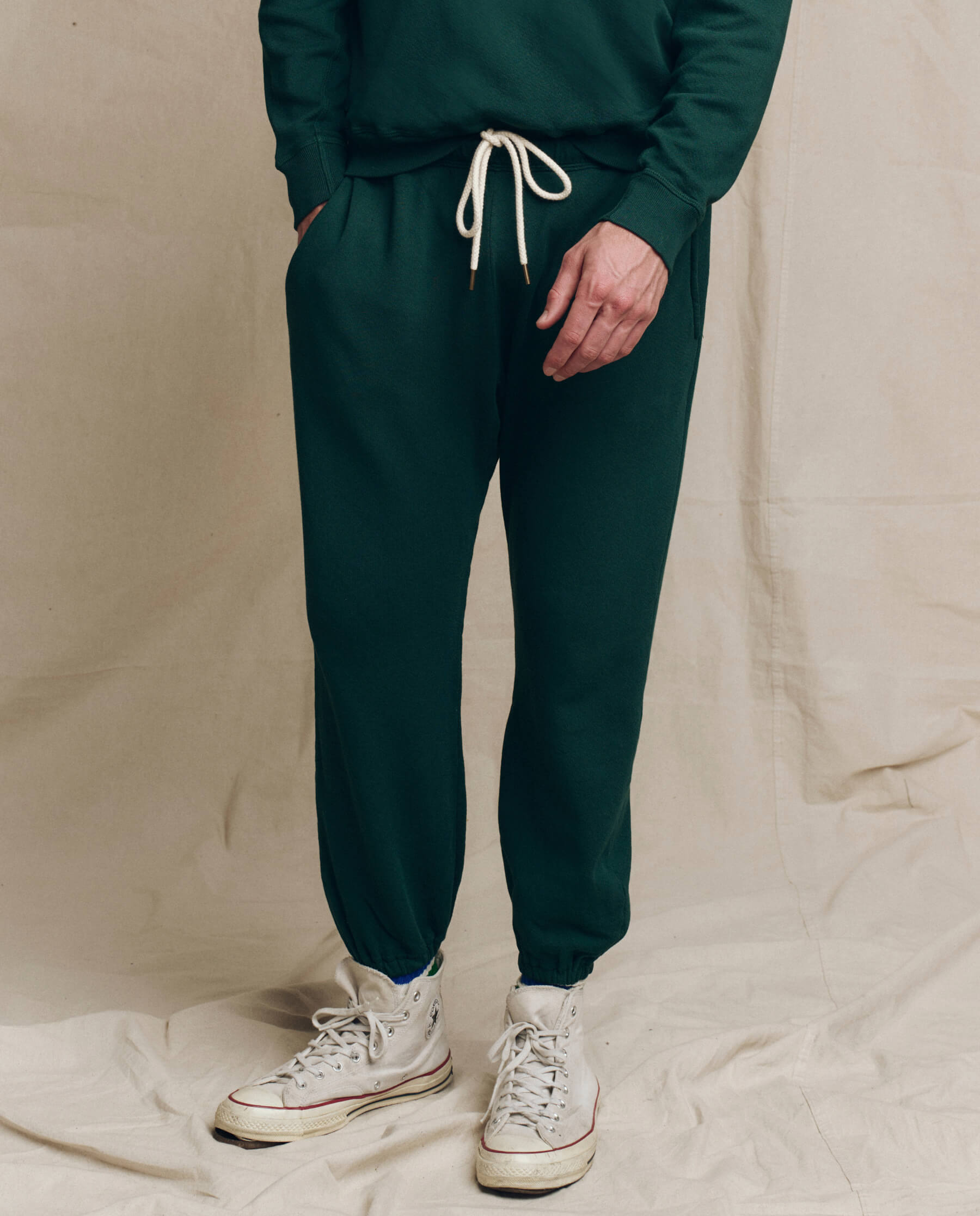 Men's Solid Color Stadium Sweatpants - Comfortable Joggers for Casual Wear, Gym & Lounge - Pinyon Style