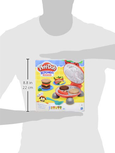 Play-Doh Kitchen Burger Party Set with 5 Modeling Clay Pots - Creative Toy for Kids Ages 3+ - Fun Pretend Play for Birthday Parties & Family Game Nights