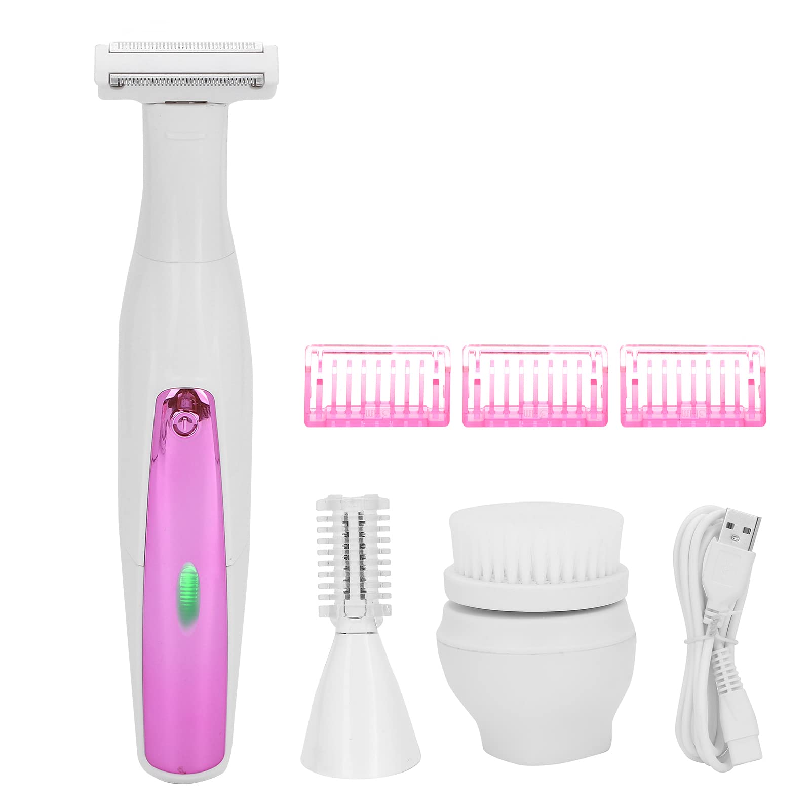 Women's 3-in-1 Electric Razor & Trimmer for Face & Eyebrows - Skin Care & Hair Removal