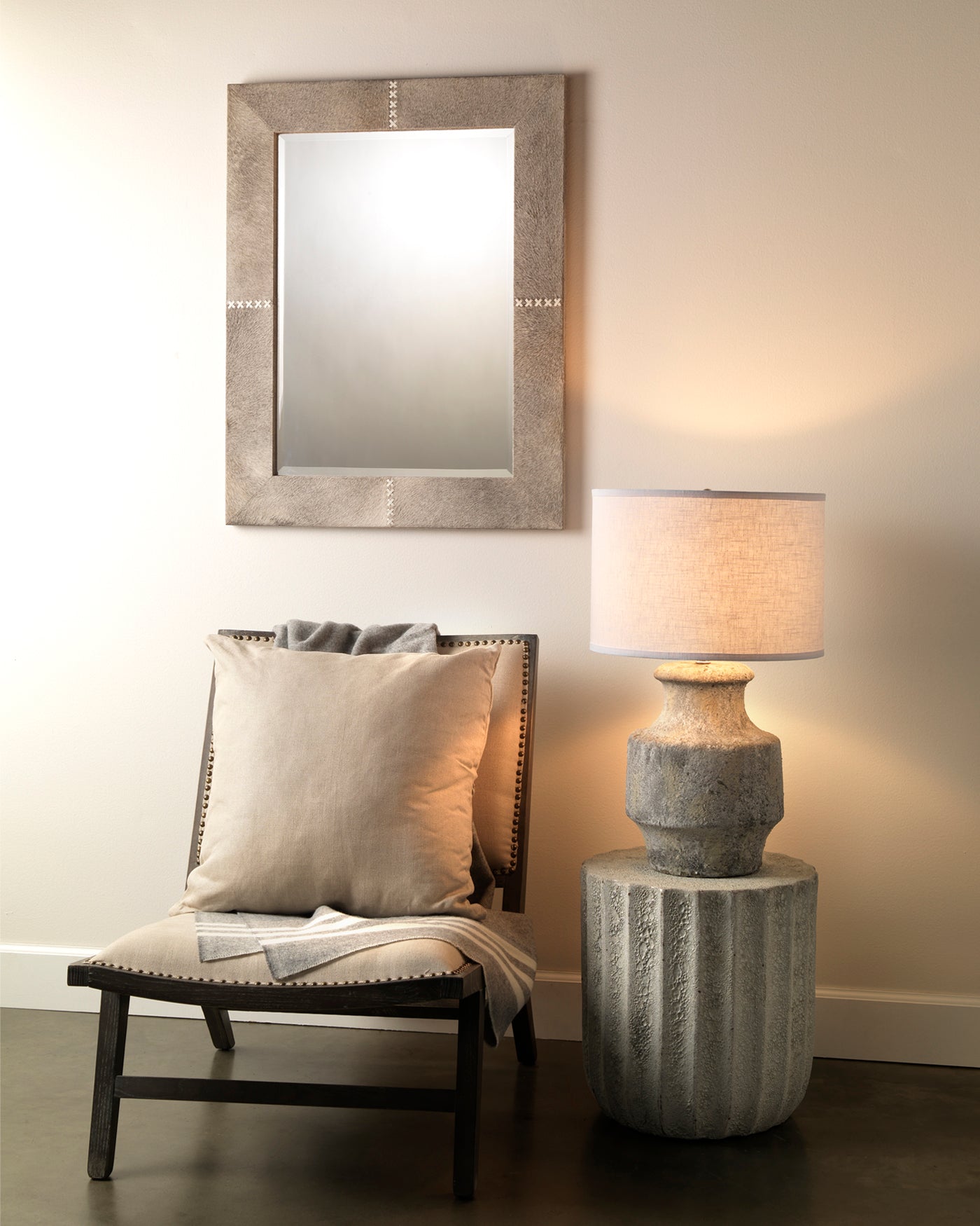 Elegant Rectangle Cross Stitch Mirror - Handmade Home Decor for Living Room, Bedroom & Bathroom - Perfect Wall Hanging Decorative Mirror for Crafts & DIY Projects