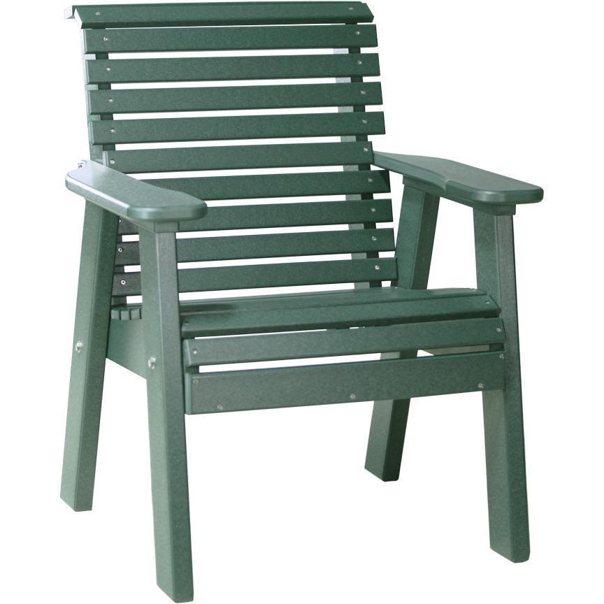LuxCraft 2-Foot Rollback Recycled Plastic Outdoor Chair with Cup Holder - Perfect for Patio, Garden, Poolside & Camping Relaxation