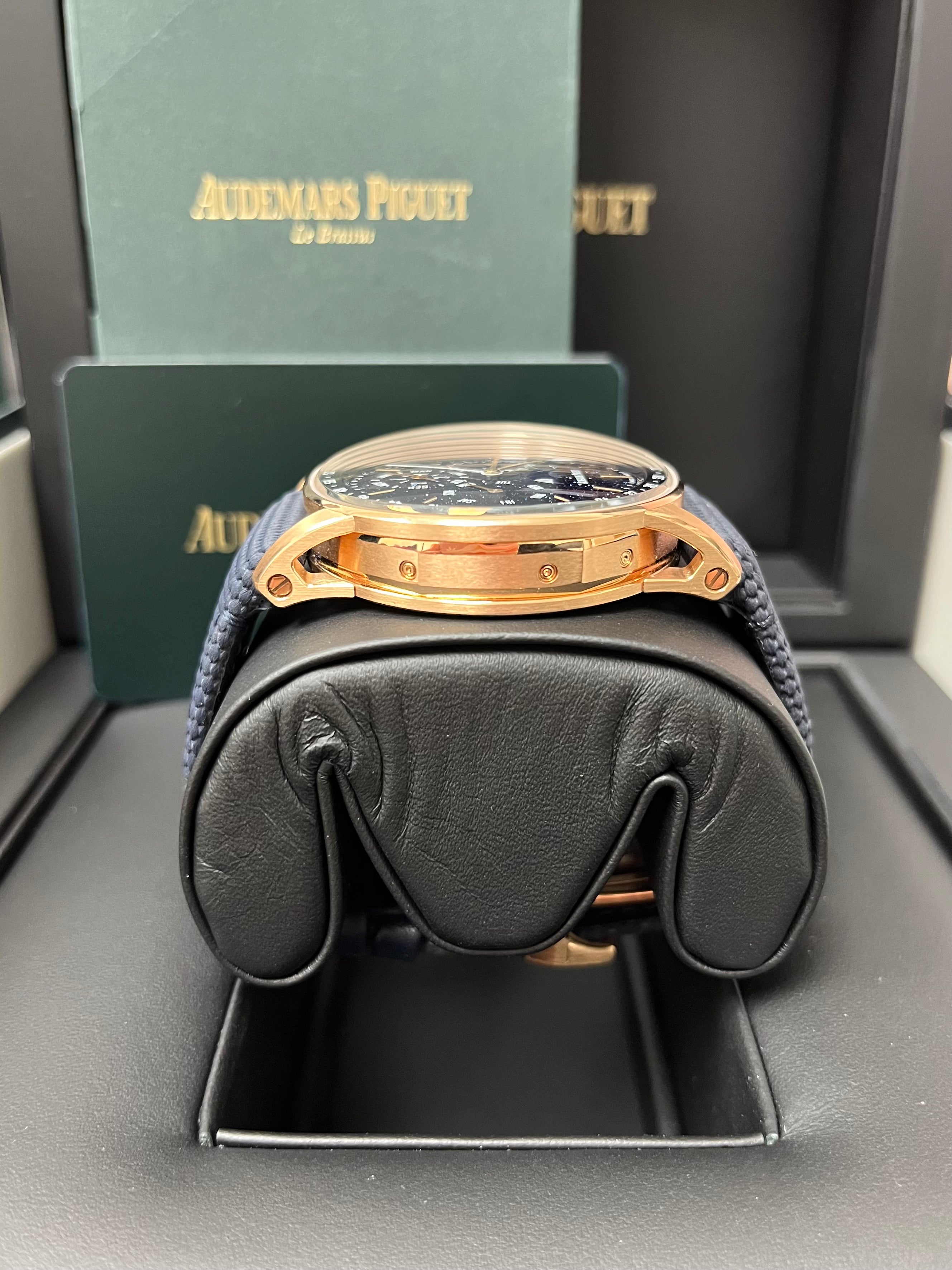 Audemars Piguet Code 11.59 Perpetual Calendar Luxury Watch - 18K Rose Gold Case, Blue Dial, Leather Strap Ref#26394OR.OO.D321CR.01 | Perfect for Business Meetings, Formal Events & Watch Collectors