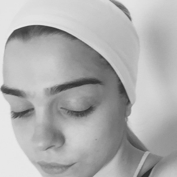 Breathable White Cotton Sports Headband for Women & Men - Sweat Absorbing Workout Headband for Running, Yoga, Gym & Tennis