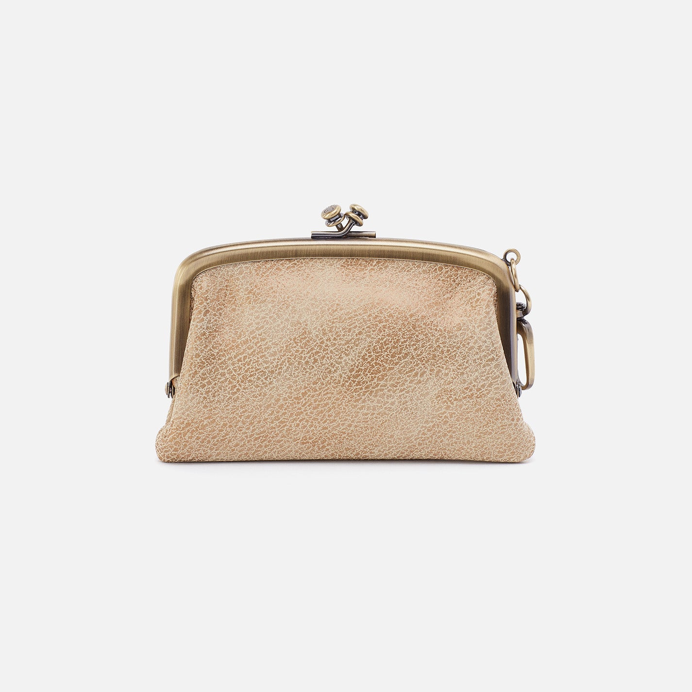Stylish Cheer Frame Pouch in Metallic Leather with Gold Leaf - Perfect for Parties, Events & Everyday Use
