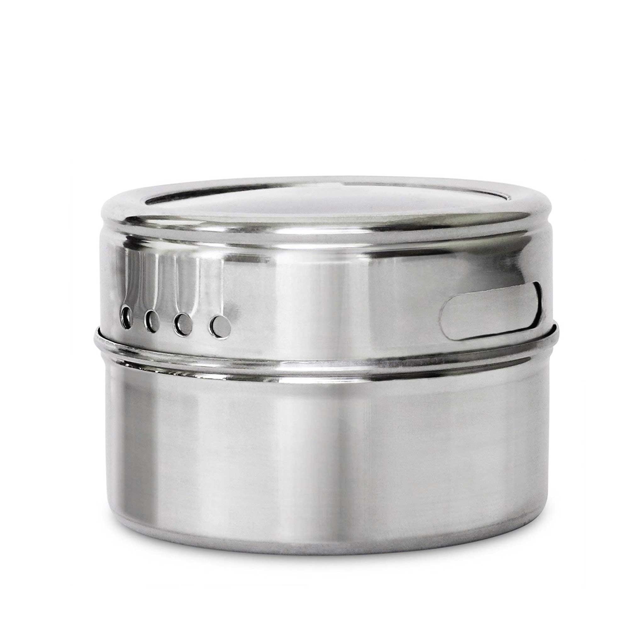 150g Magnetic Spice Jar - Stainless Steel Herb & Seasoning Storage Container with Strong Magnet for Kitchen, Pantry, RV & Camping Use