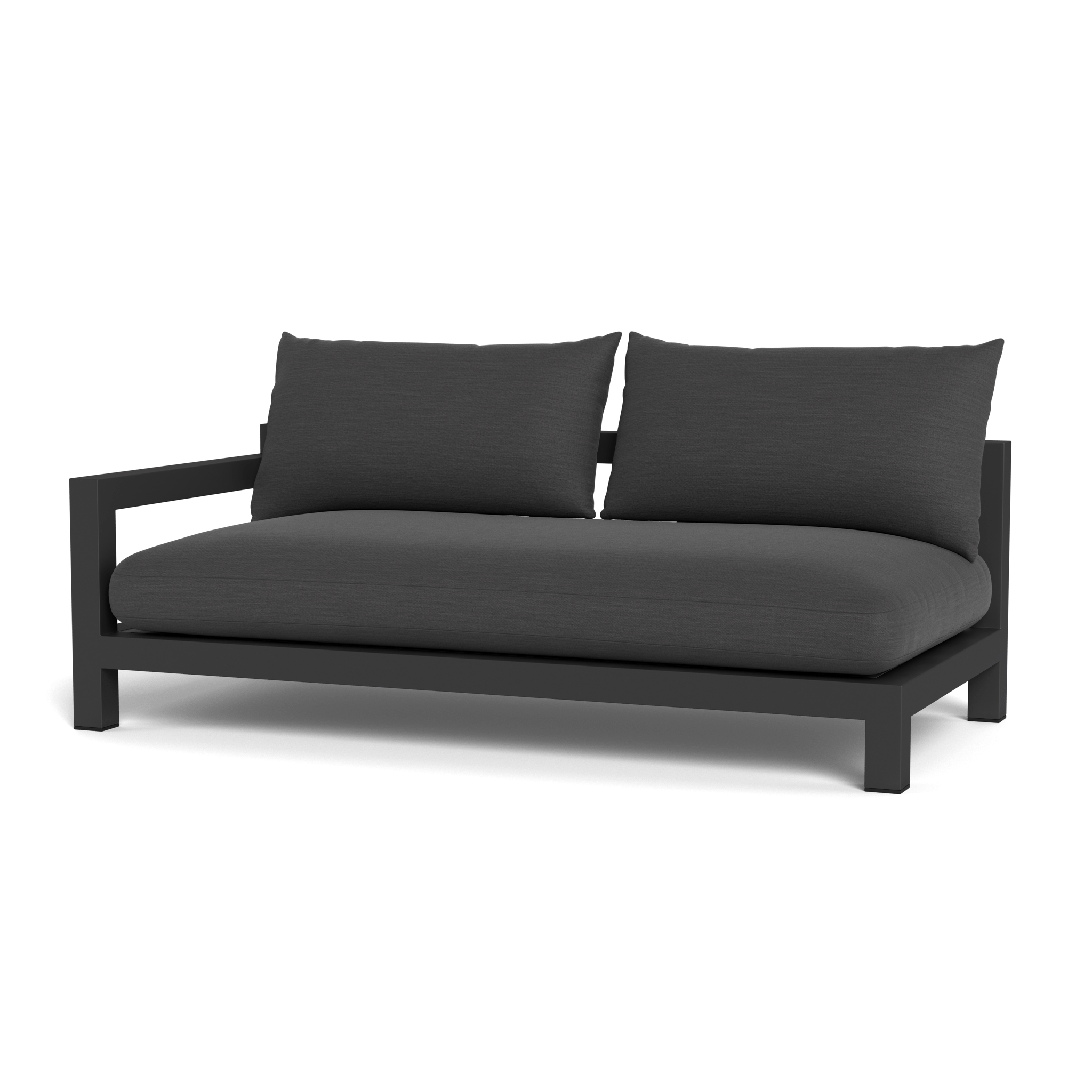 Pacific Aluminum 2-Seat 1-Arm Outdoor Patio Bistro Set - Perfect for Small Balconies, Gardens & Cafe Style Dining