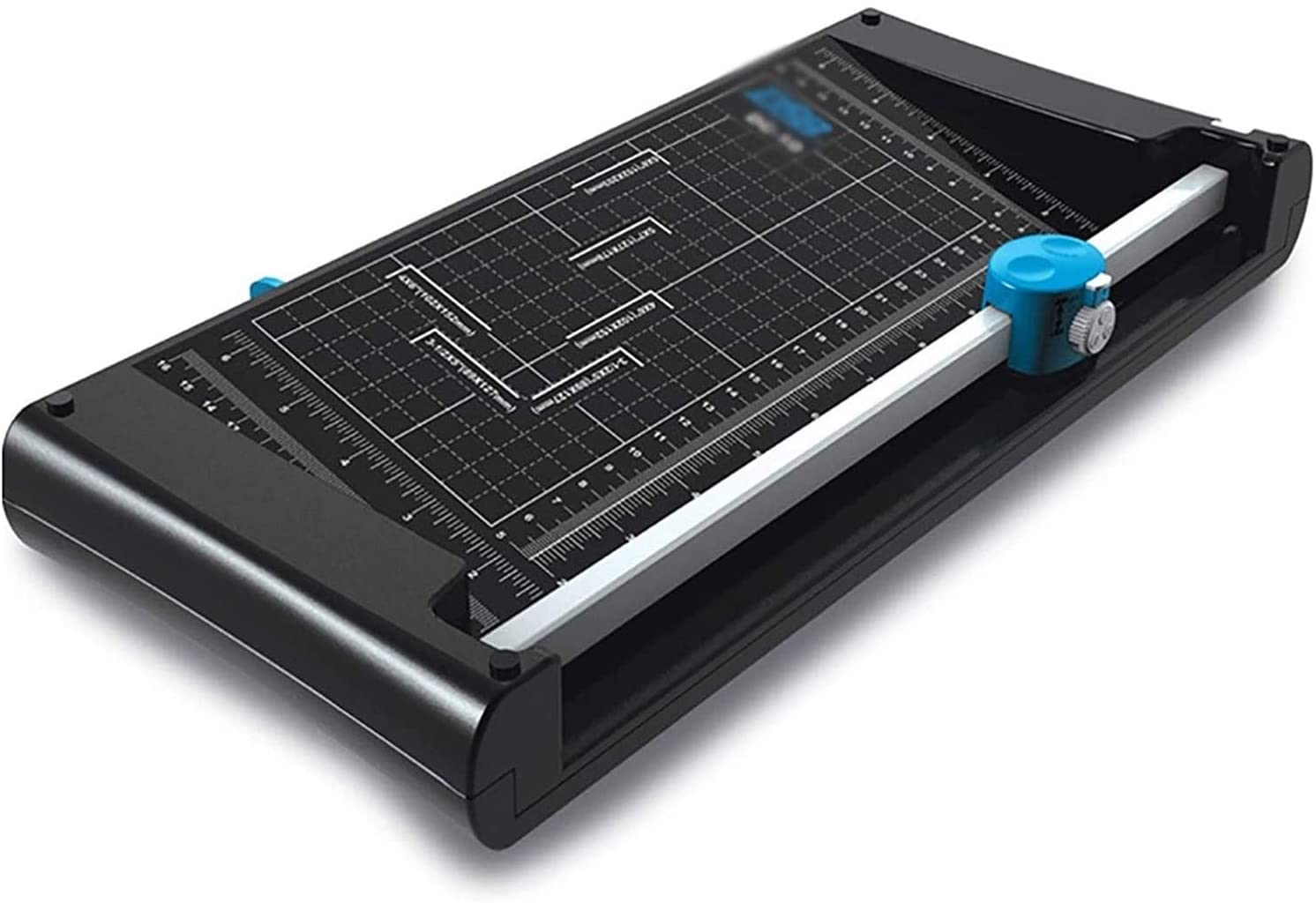 XUERUIGANG Heavy Duty Rotary Paper Cutter - 5 Sheet Capacity Commercial Paper Trimmer for Office, Crafting & Scrapbooking (Black) - Perfect for Office Supplies, DIY Projects & Professional Printing