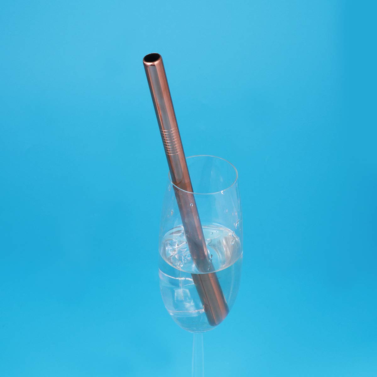 DOITOOL 1-Pack Reusable Stainless Steel Drinking Straws for Tumblers - Straight Metal Straws for Smoothies, Iced Coffee & Cold Drinks - Eco-Friendly & Dishwasher Safe