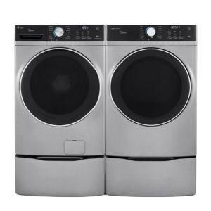 Midea 27 Inch 5.2 Cu Ft Front Load Washing Machine with Multiple Color Options (MLH52S7AGS) - Perfect for Apartments, Laundry Rooms & Small Spaces