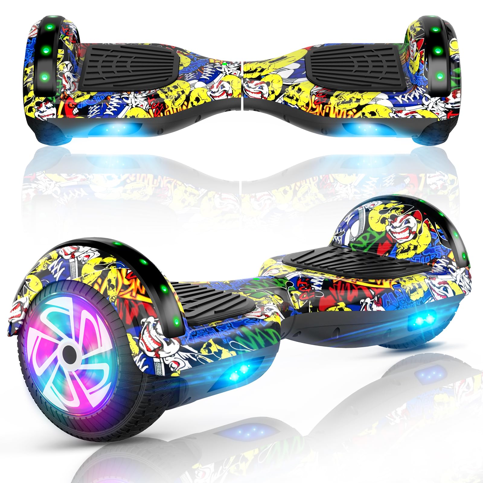 Self-Balancing Hoverboard Scooter with Bluetooth & LED Lights - 6.5