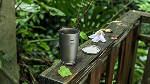 Keith Titanium Ti3150 Vacuum Insulated BPA-Free Beer Tumbler - 11 oz Stainless Steel Travel Mug for Coffee, Tea & Cold Drinks - Perfect for Camping, Office & Outdoor Adventures