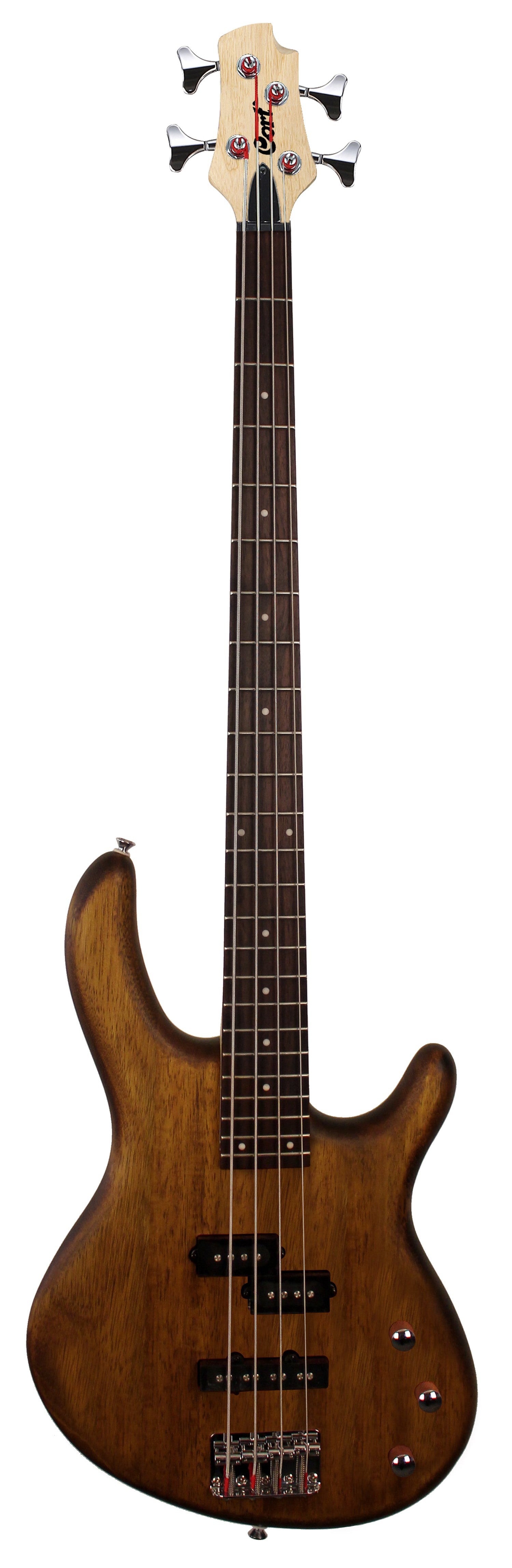 Cort ACTION PJ OPW Bass Guitar - Open Pore Walnut Finish | Professional Electric Bass for Recording, Live Performance & Studio Sessions