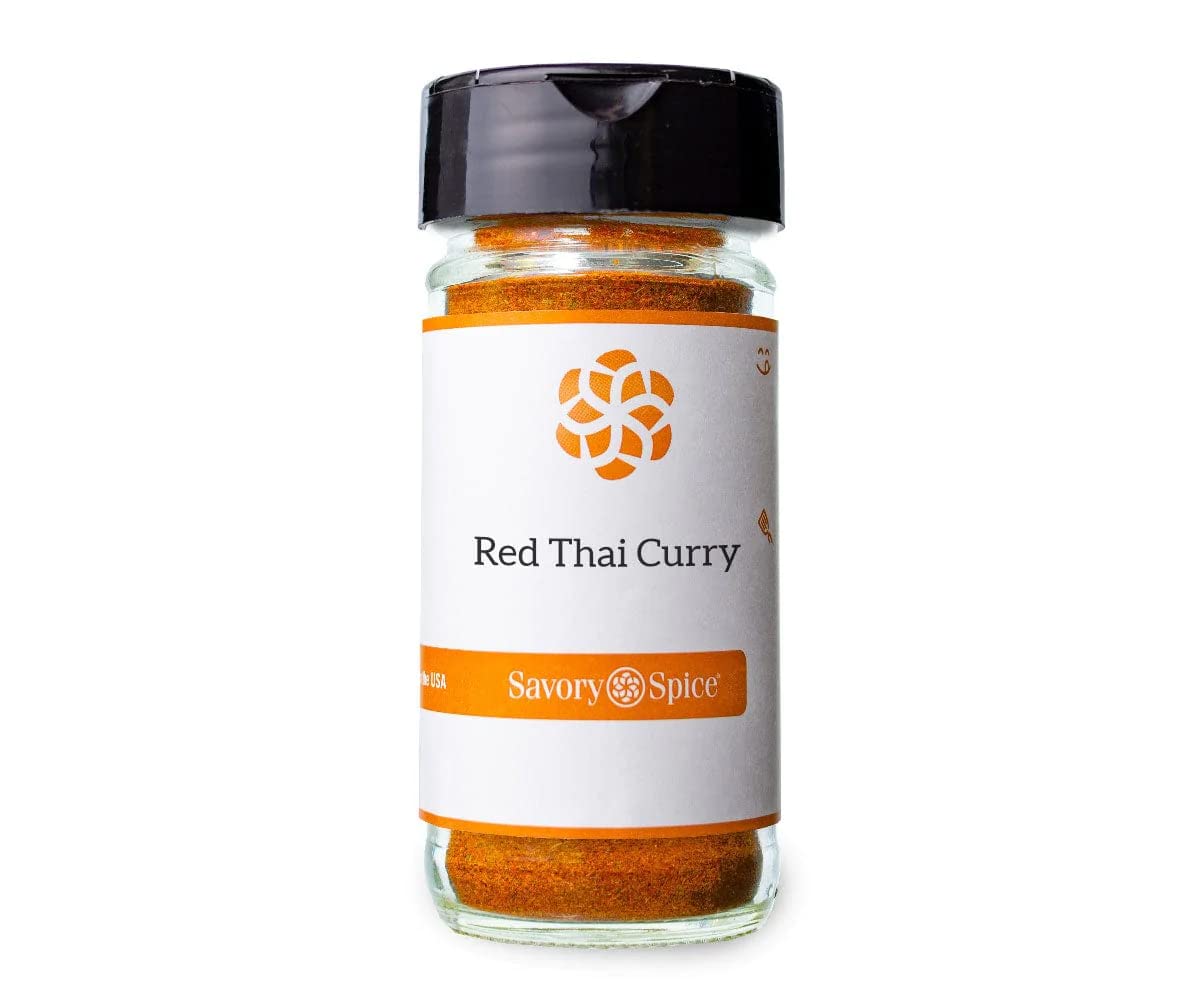 Authentic Thai Red Curry Powder - Medium Spicy Savory Seasoning Blend for Pad Thai, Stir Fry, Chicken, Beef, Pork & Tofu | Perfect for Homemade Curry Paste & Asian Cooking | 1.85oz Resealable Bag (52g) | Great for Meal Prep, Dinner Parties & Quick Weeknight Meals