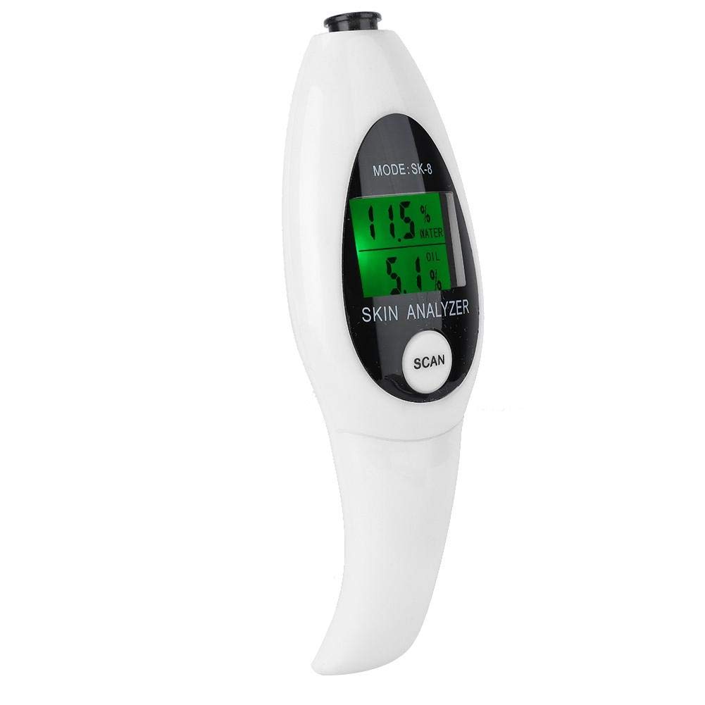 **Digital Skin Analyzer with LCD Display - High Sensitivity Moisture & pH Tester for Face Care | Home, Travel & Salon Use | Portable Skin Testing Device (White)**    *Usage Scenarios: Perfect for personal skincare routines, professional beauty salons, spa treatments, and on-the-go skin health monitoring during travel.*