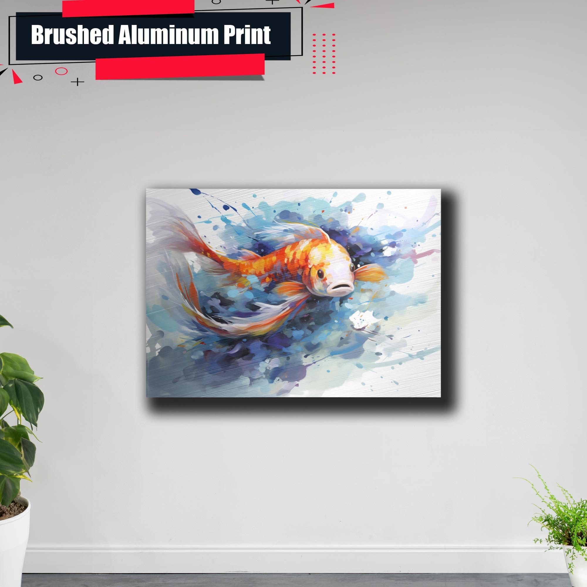Japanese Koi Fish Art Print - Zen Wall Decor for Home, Kitchen & Office - Beautiful Koi Pond Poster for Asian-Inspired Interior Design