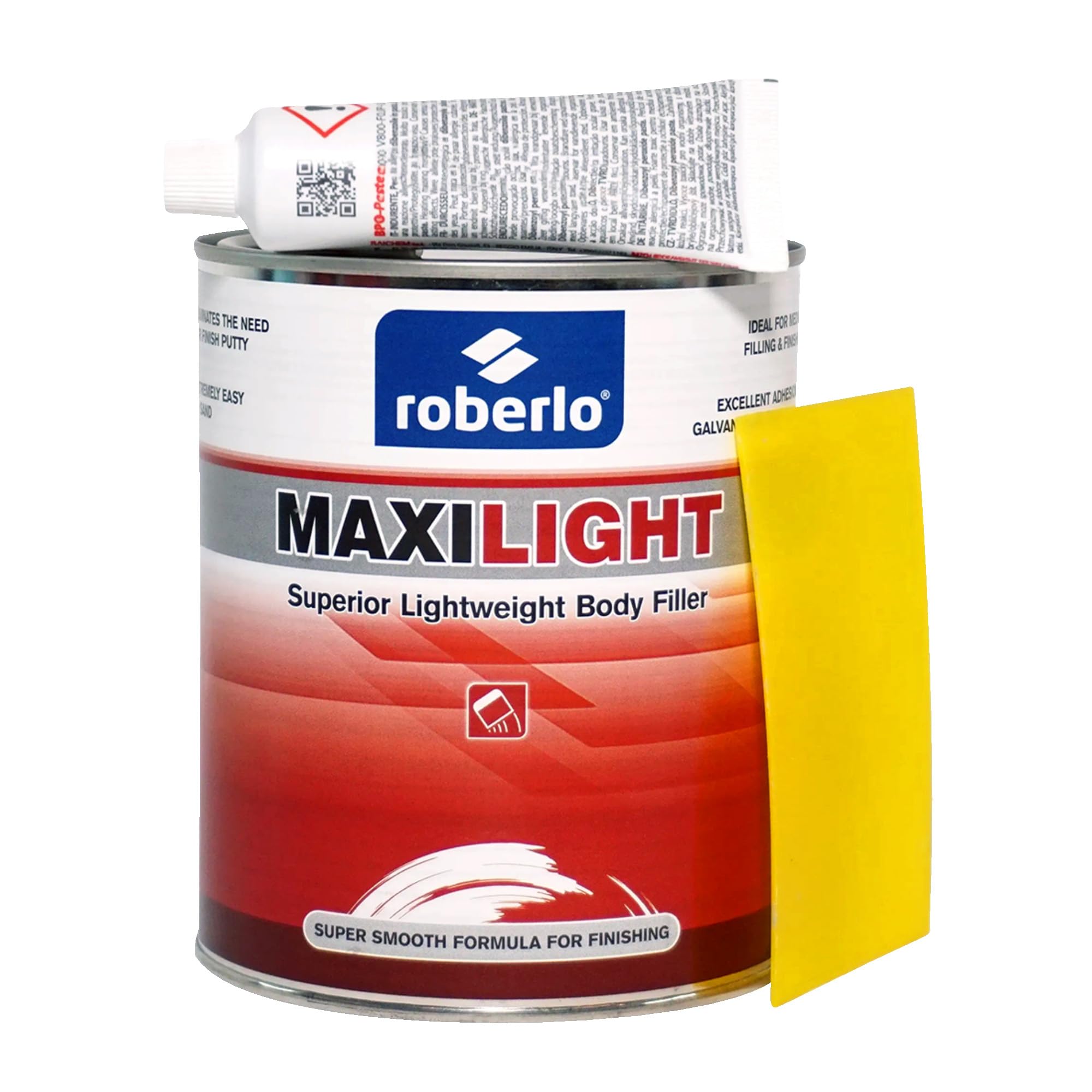 Maxilight Auto Body Filler 0.9L (32oz) - Professional Car Body Repair Kit with Paintable Seam Sealer, Hardener & Spot Remover - Perfect for Dent Repair, Rust Fix & Metal Restoration - DIY Auto Body Work & Professional Garage Use