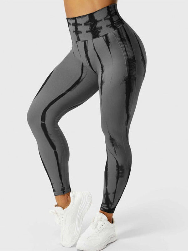 ZASUWA Women's Unique Hot Tie Dye Scrunch Butt Lifting Leggings - High Waisted Yoga Pants for Workout, Running & Gym