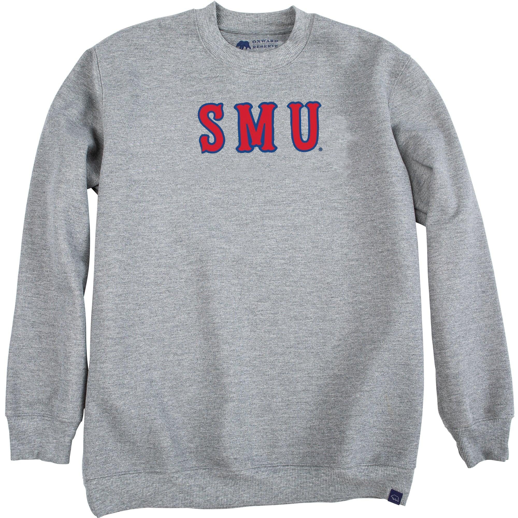 Vintage SMU Crewneck Sweatshirt - Retro College Style Unisex Pullover for Casual Wear & School Spirit