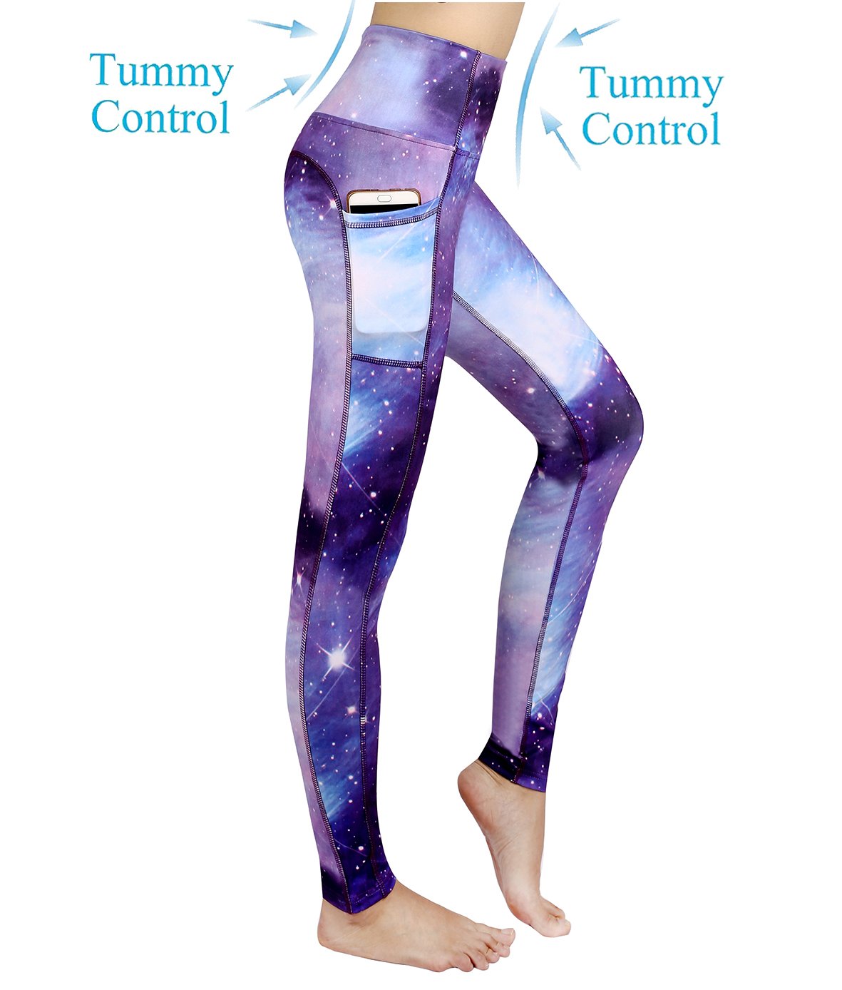 Munvot High Waisted Yoga Pants for Women - Gym, Fitness & Workout Leggings with Pockets - Comfortable Printed Tights for Running, Pilates & Lounge Wear