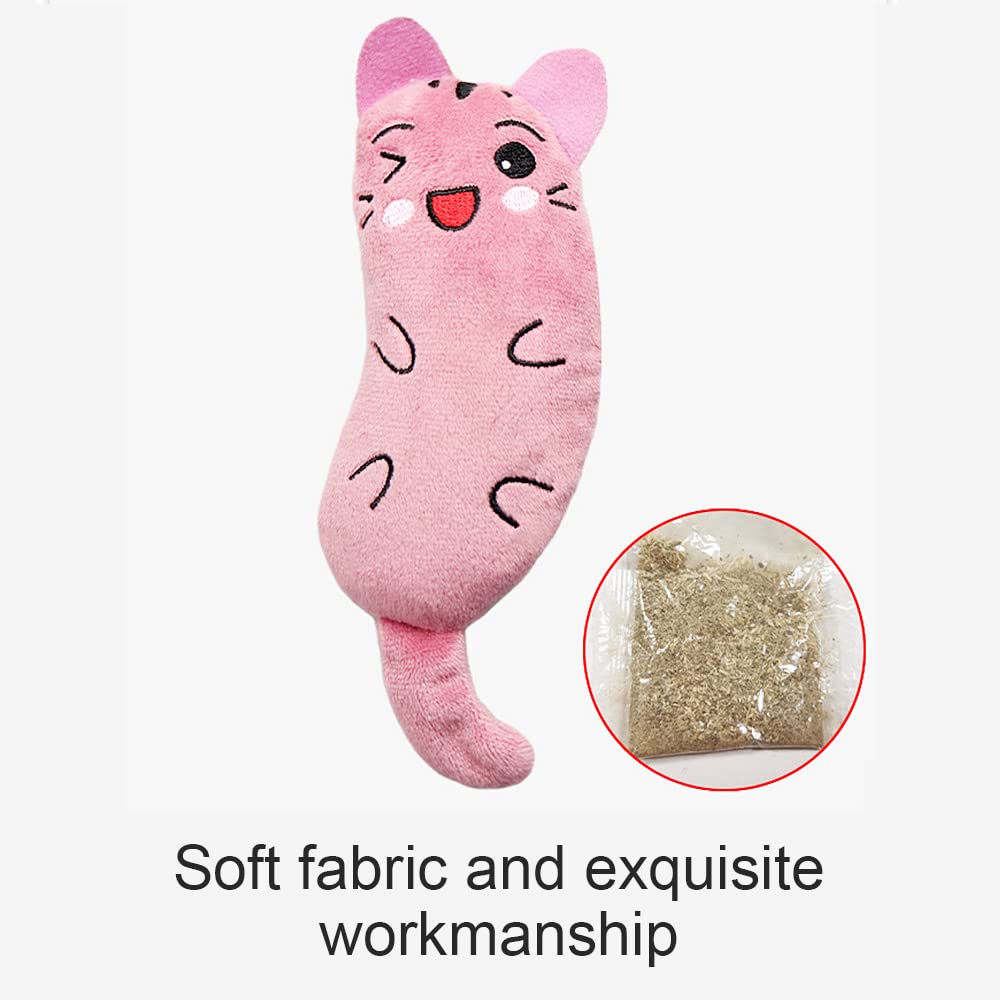 6 PCS Catnip Toys for Kittens & Adult Cats - Interactive Cat Chew Toys with Catnip, Bite-Resistant Cat Toys for Teething, Cartoon Mice Design - Perfect for Playtime, Training & Stress Relief