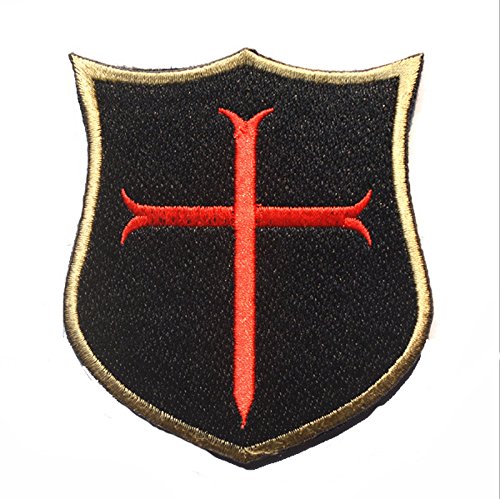 Crusader Knights Hook and Loop Tactical Badge Patch - Ideal for Military Uniforms, Tactical Gear, and Cosplay Costumes
