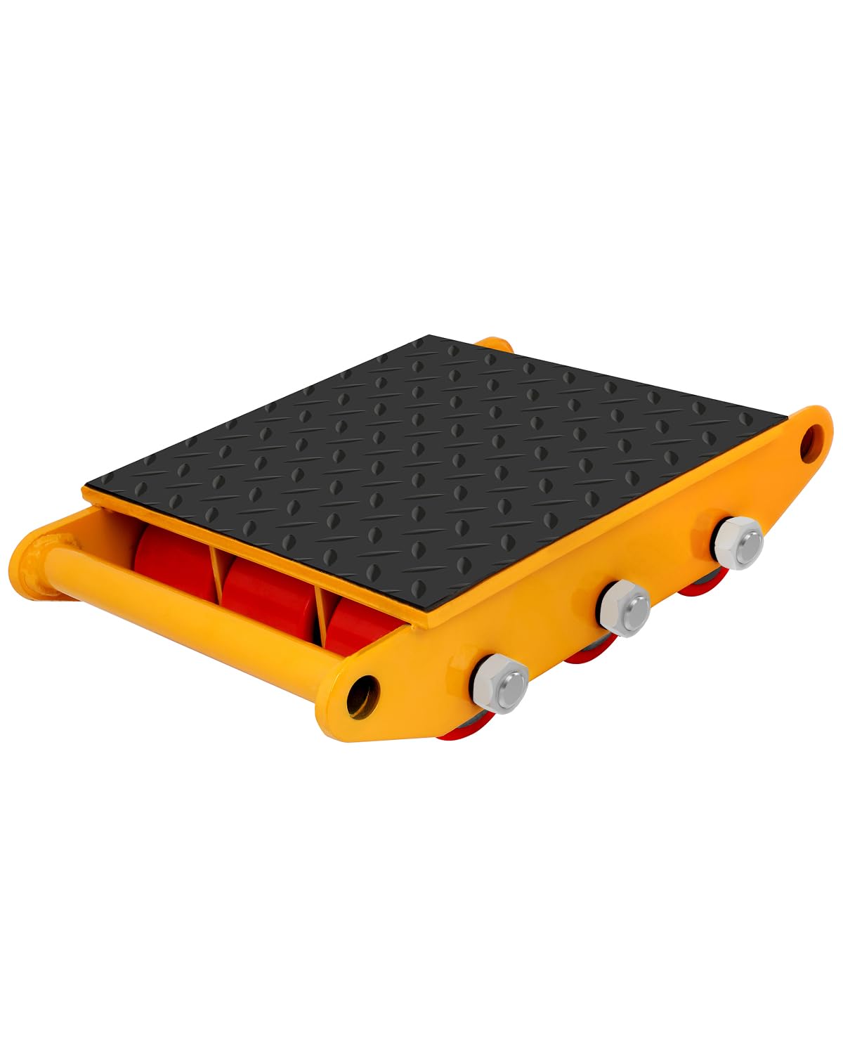 Heavy Duty Machinery Moving Skates 15 Ton Capacity - Industrial Equipment Rollers with Non-Slip PU Wheels for Workshop, Warehouse & Factory Relocation (Yellow)