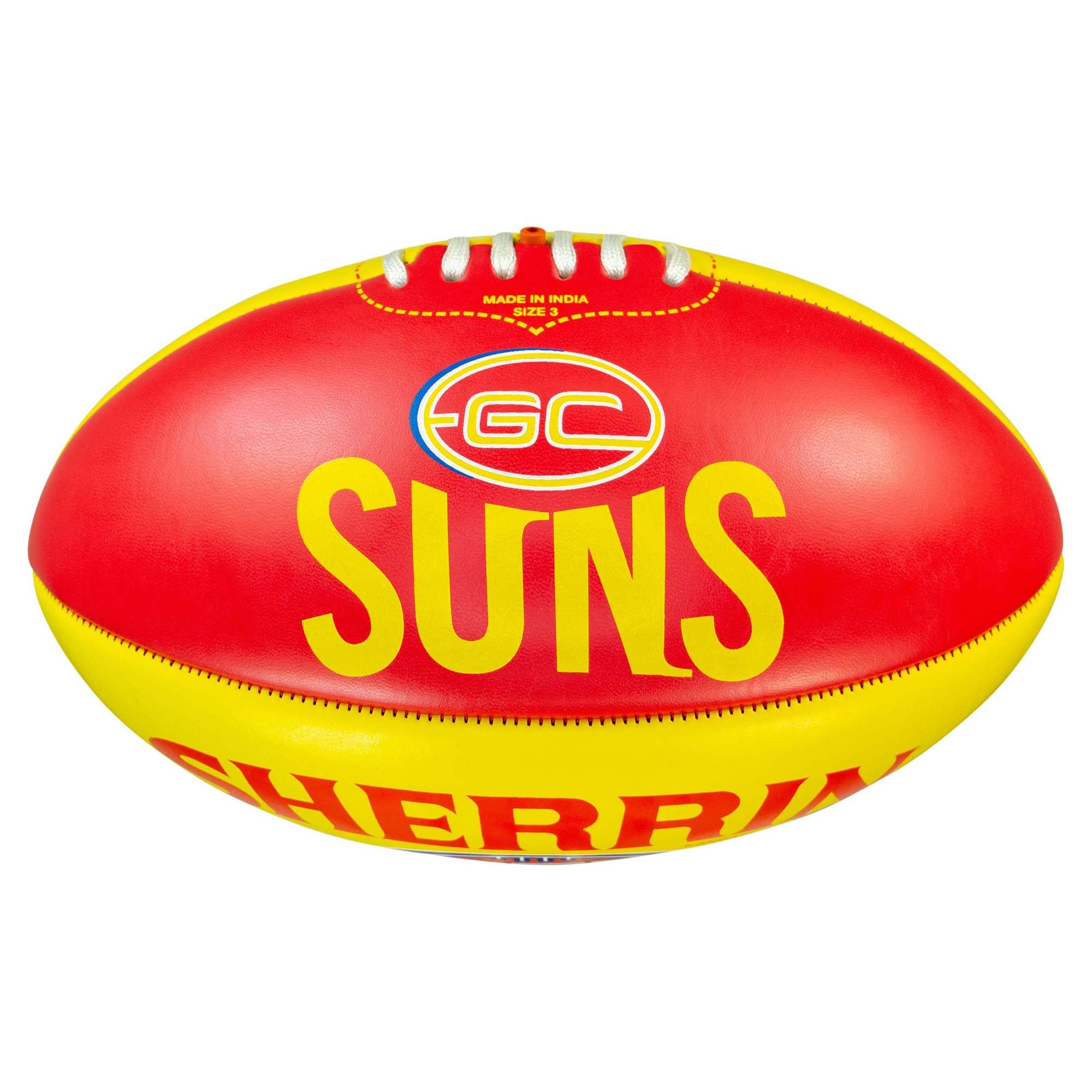 Official AFL Gold Coast Suns Team Logo Football - Perfect for Game Day, Training, and Fan Collectibles