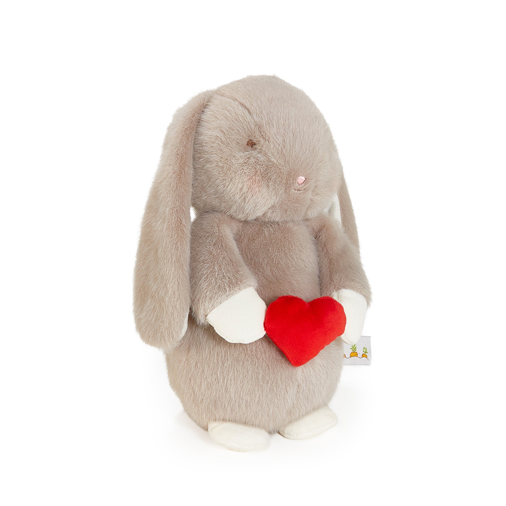 Cute Gray Bunny Plush Toy - Soft Stuffed Animal for Kids, Valentine's Day Gift & Nursery Decor
