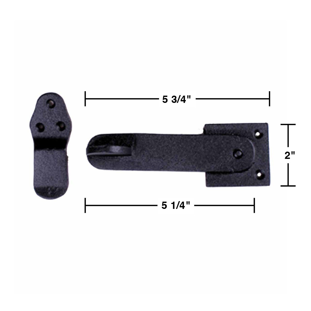 Black Wrought Iron Gate Latch 5 3/4