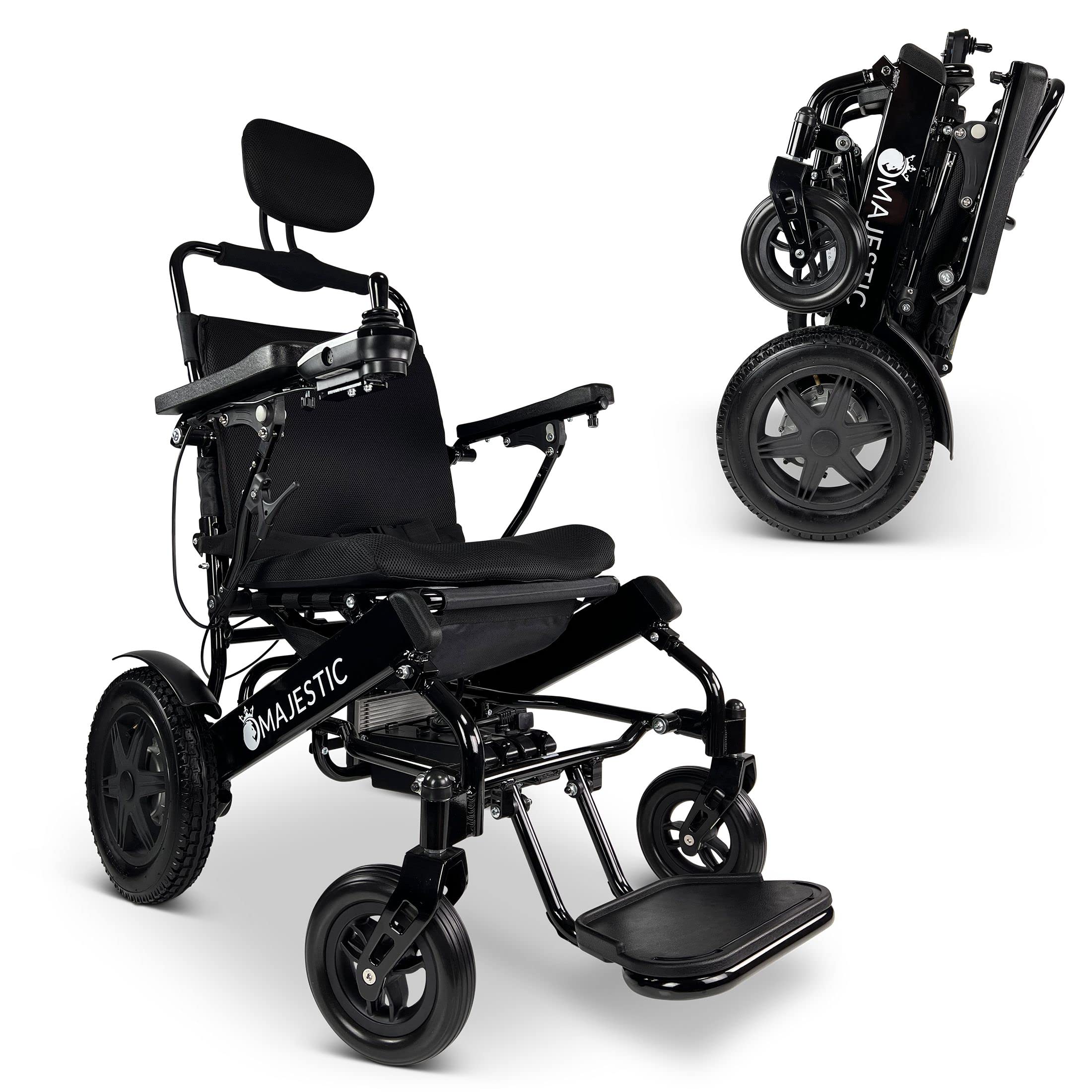 Ultra Lightweight Electric Power Wheelchair for Adults & Seniors - 440W Motor Heavy Duty Foldable Mobility Scooter - 20 Inch All-Terrain Travel Wheelchair - Perfect for Indoor/Outdoor Use, Air Travel & Daily Commuting