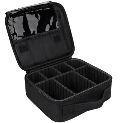 EKANTIK Professional Makeup Organizer Travel Cosmetic Case - Adjustable Compartments Vanity Bag with Portable Storage | Perfect for Travel, Home & Salon Use (Multicolor, Pack of 1)