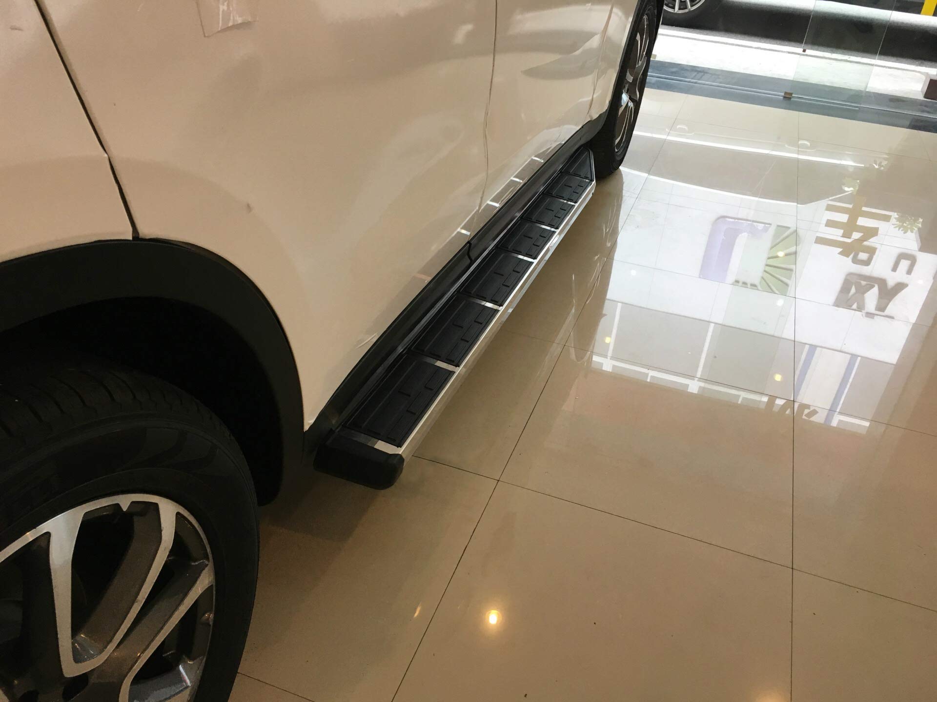 2 Pcs Stainless Steel Running Boards Side Steps Nerf Bars for Volkswagen VW Tiguan 2017-2020 - Durable Fixed Door Protection for Off-Road & Daily Driving