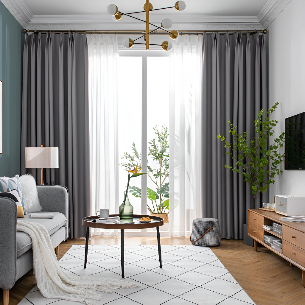 Jaliyah Solid Blackout Curtains for Bedroom - Custom Room Darkening Window Drapes for Better Sleep & Privacy - Thermal Insulated Noise Reducing Curtain Panels for Living Room, Nursery & Home Theater