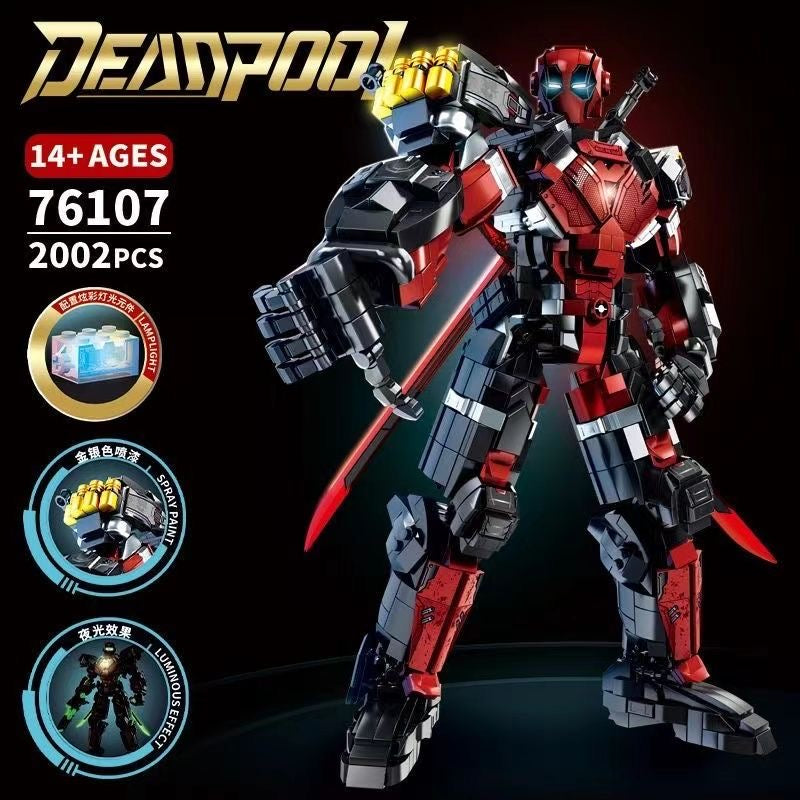 LEGO Super Heroes Deadpool Mecha Building Kit - 76107 Marvel Collectible Toy Set for Kids & Adults | Creative Play, Birthday Gift & Home Decoration