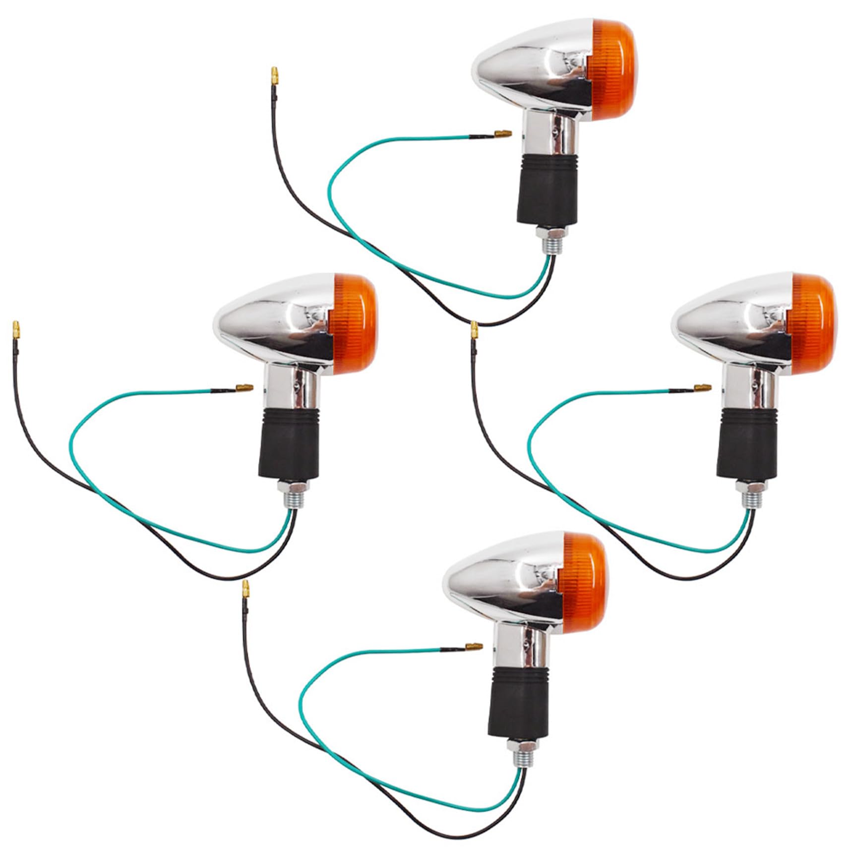 4PCS Motorcycle Turn Signal Lights - 12V LED Indicator Lights Replacement for Honda Kawasaki Suzuki Yamaha - Waterproof for Cruiser, Street Bike & Off-Road Motorcycles