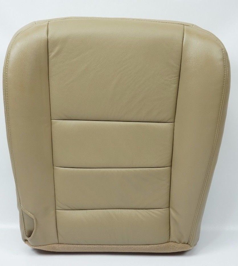 2006-2007 Ford F250 F350 Leather Seat Cover Bottom Driver Side - Tan Color Replacement for Lariat XL XLT FX4 Models | Durable & Comfortable for Truck Drivers