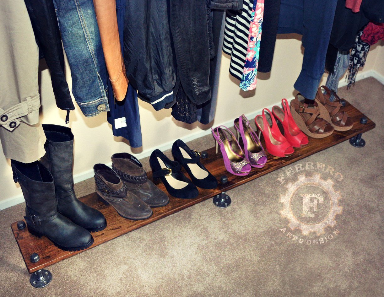 Industrial Pipe Shoe Rack - 64