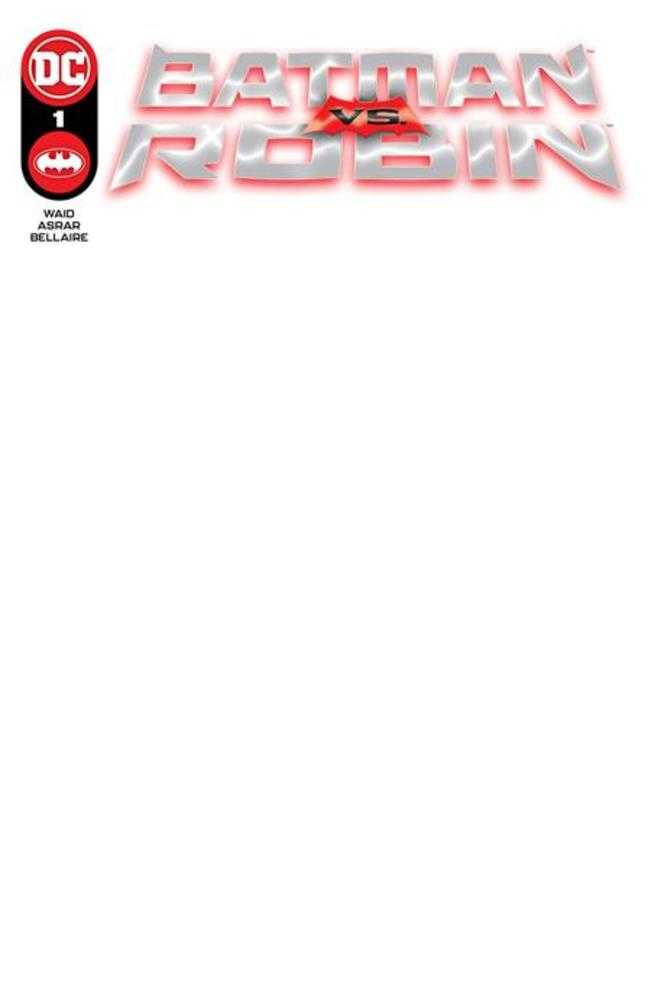 Batman vs Robin #1 (Of 5) - Blank Card Stock Variant Cover F | DC Comics Collectible | Perfect for Comic Book Collectors & Batman Fans